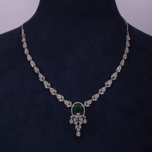 Emerald Elegance Handcrafted Necklace