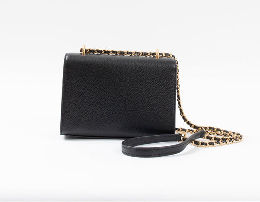 Tory Burch Pre-Loved Mini Fleming Convertible Shoulder Bag – Black