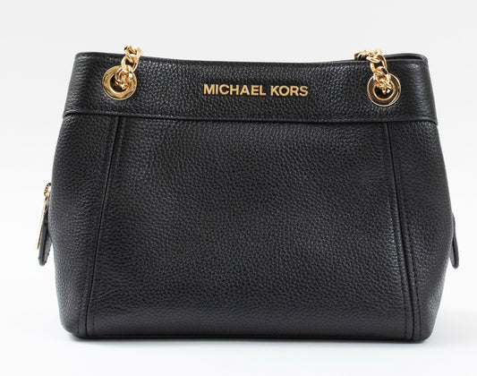 Michael Kors Pre-Loved Small Pebbled Leather Bucket Bag with Chain Strap