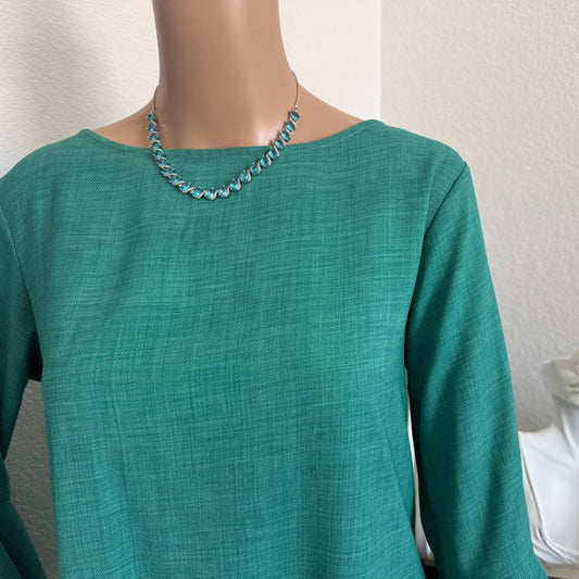 Blue teardrop Necklace and Earring Set