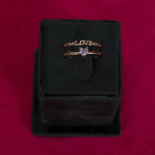 Elite 'Love' Double-Band Ring