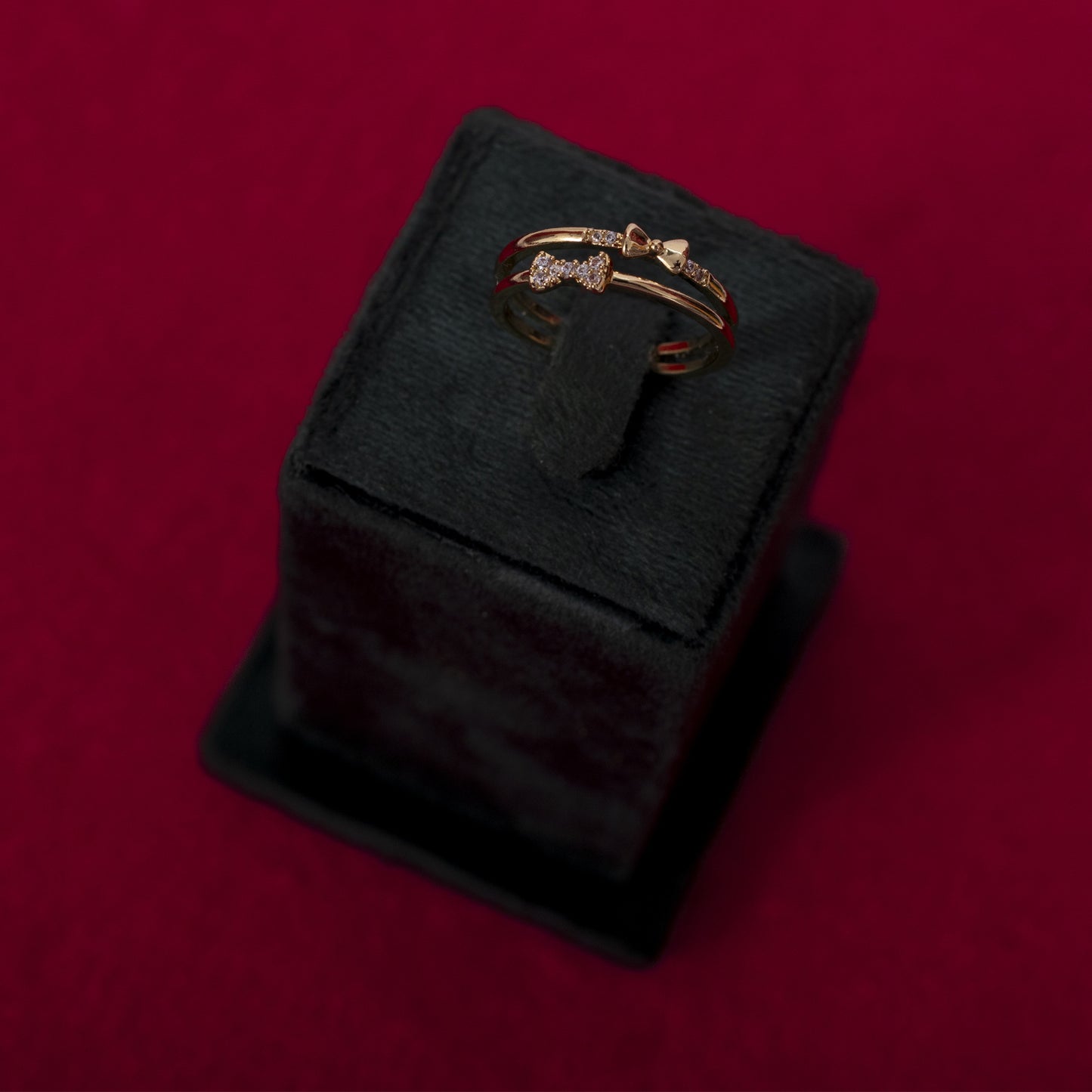 The Petite Bow Double-Band Ring