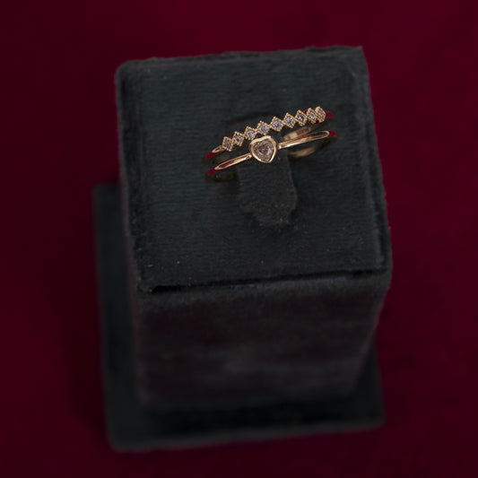 The Radiant Heart Stacked Ring