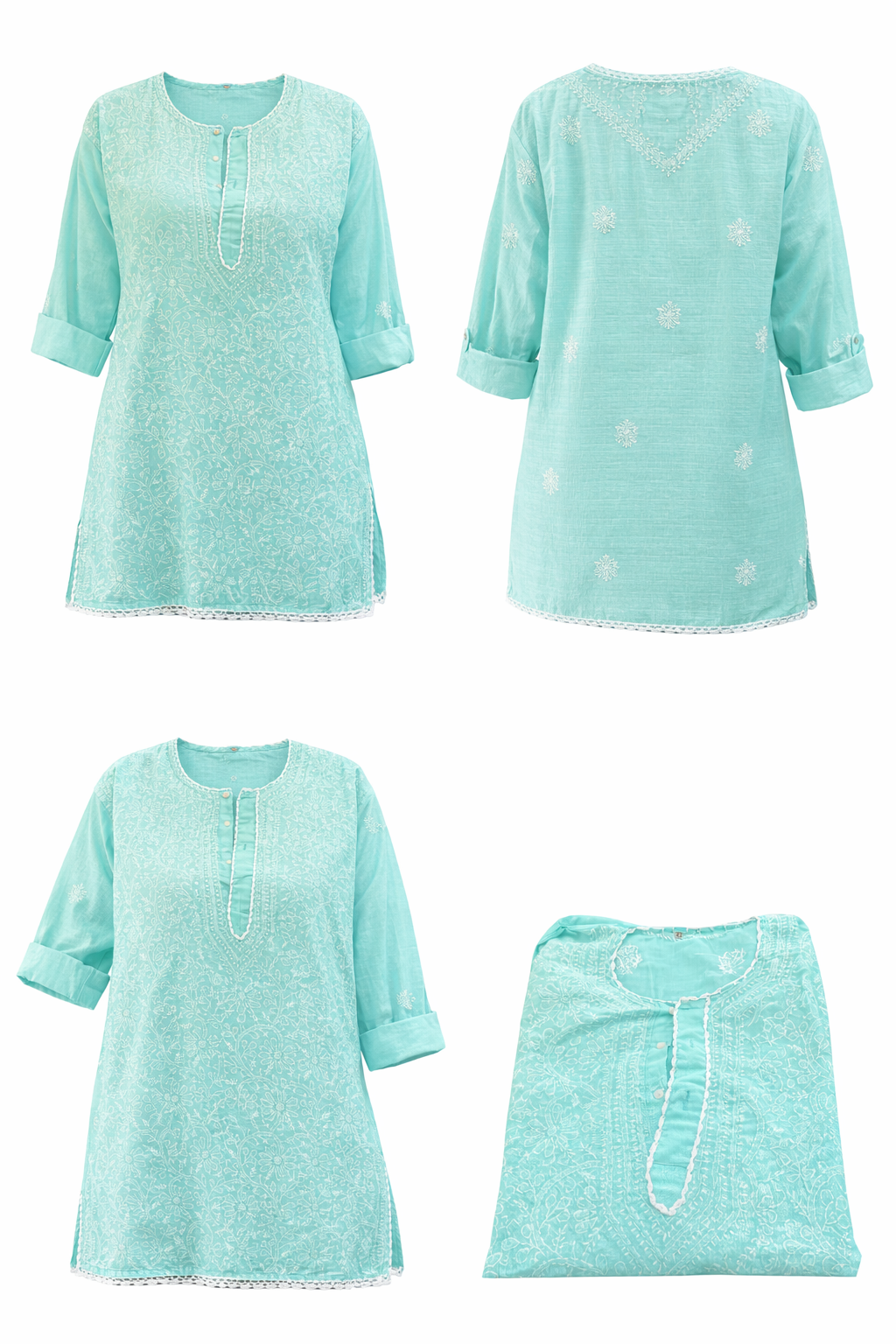 Abby Pastel Green chikankari