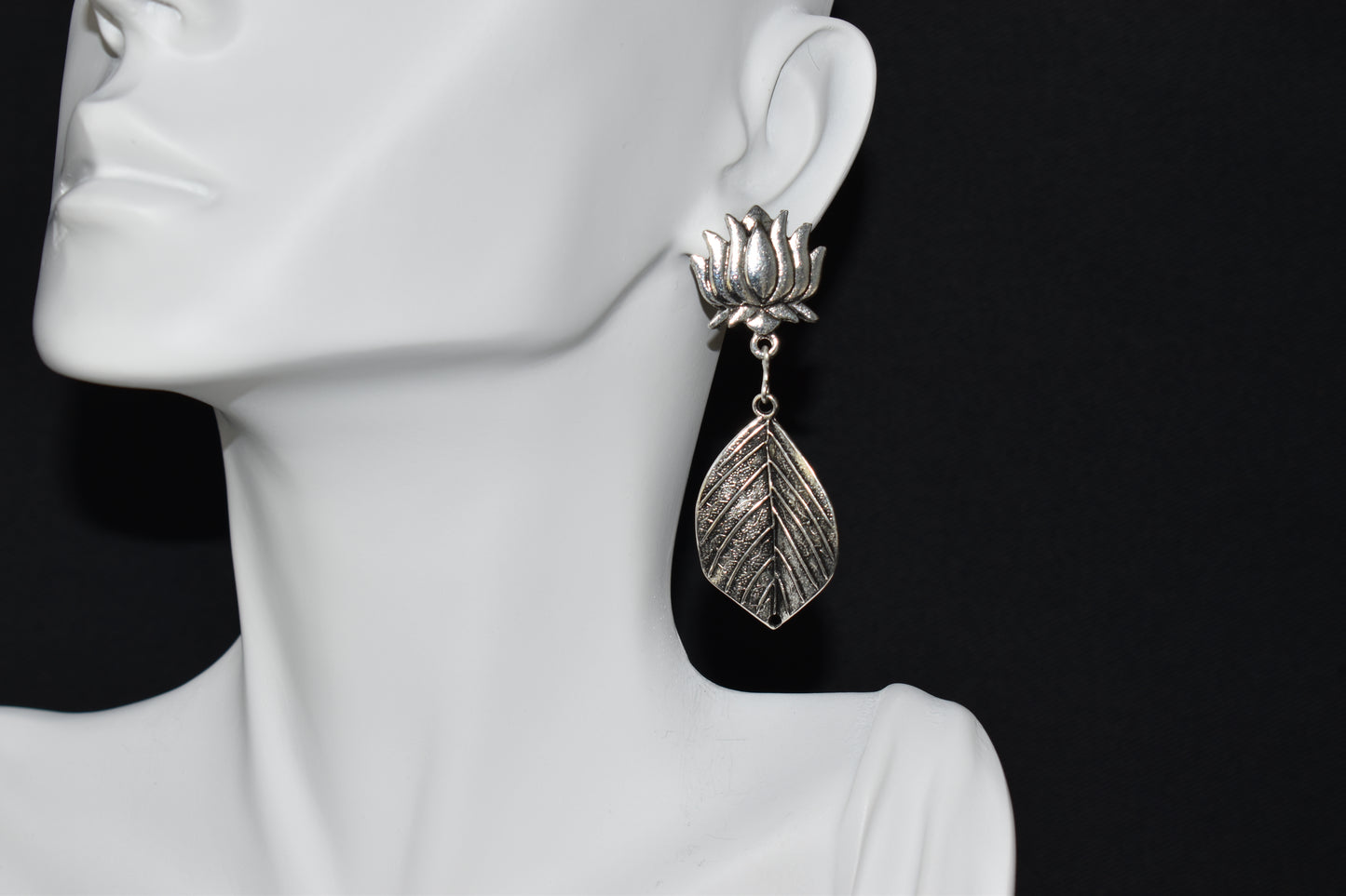 Pure Silver Lotus Earring