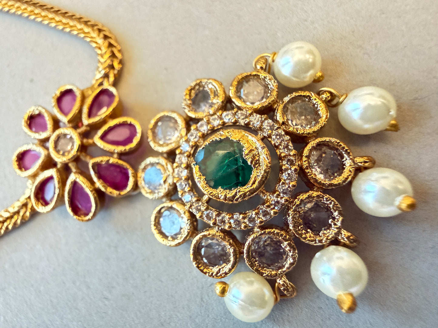 Prana Handcrafted Gold tone necklace
