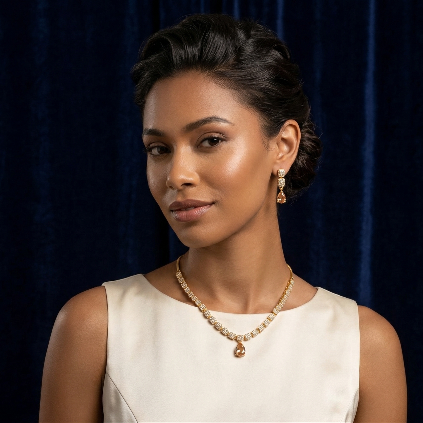 Radiant Amber Elegance Jewelry Set