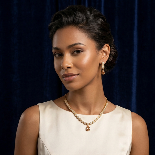 Radiant Amber Elegance Jewelry Set