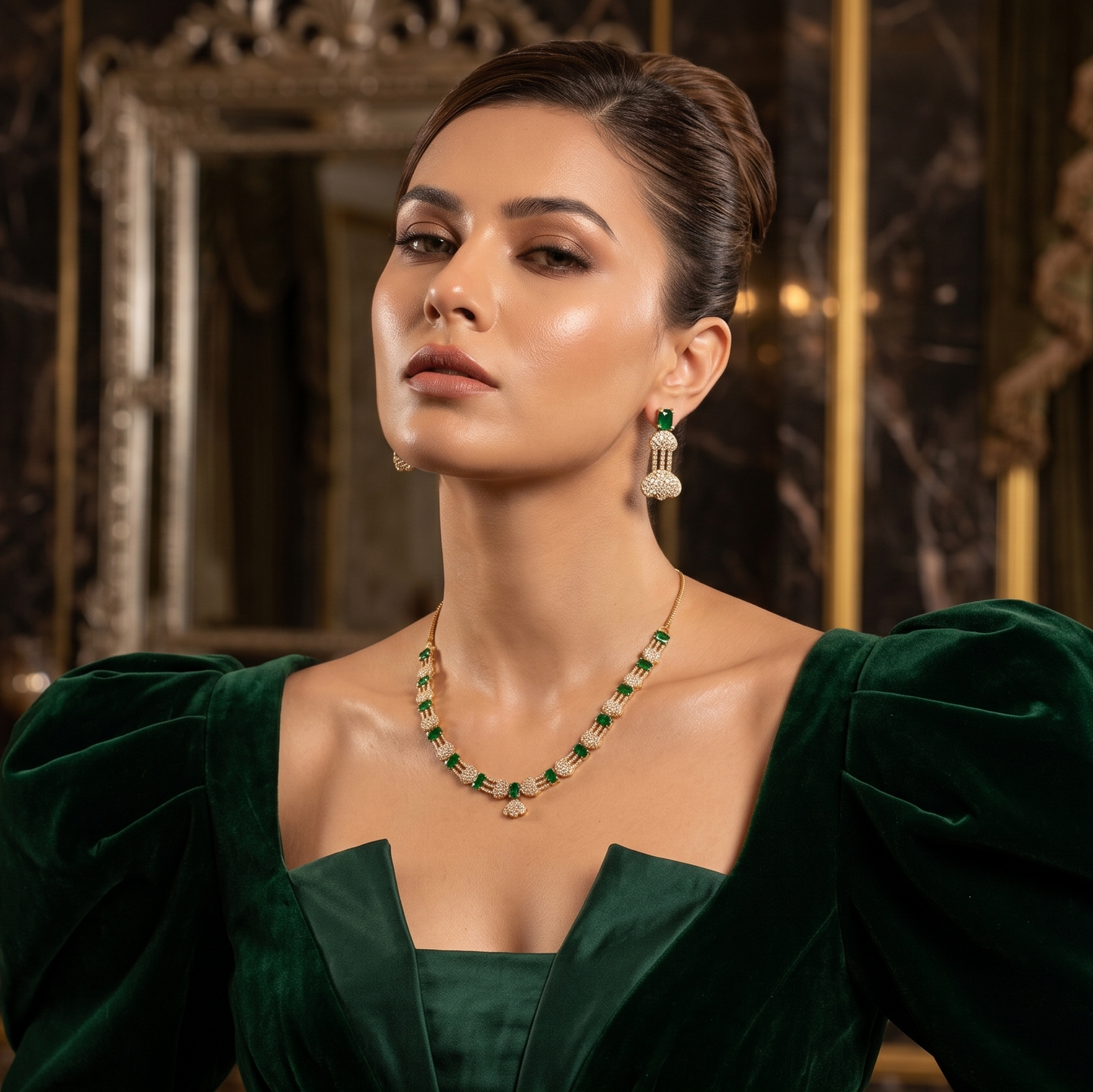 Emerald Elegance: The Regal Verdant Set