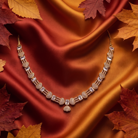Golden Autumn Radiance Necklace Set