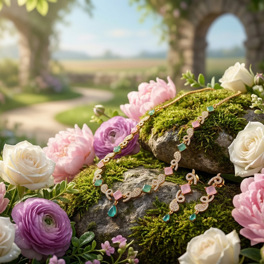 Pastel Elegance Necklace & Earring Set by MyAlmari