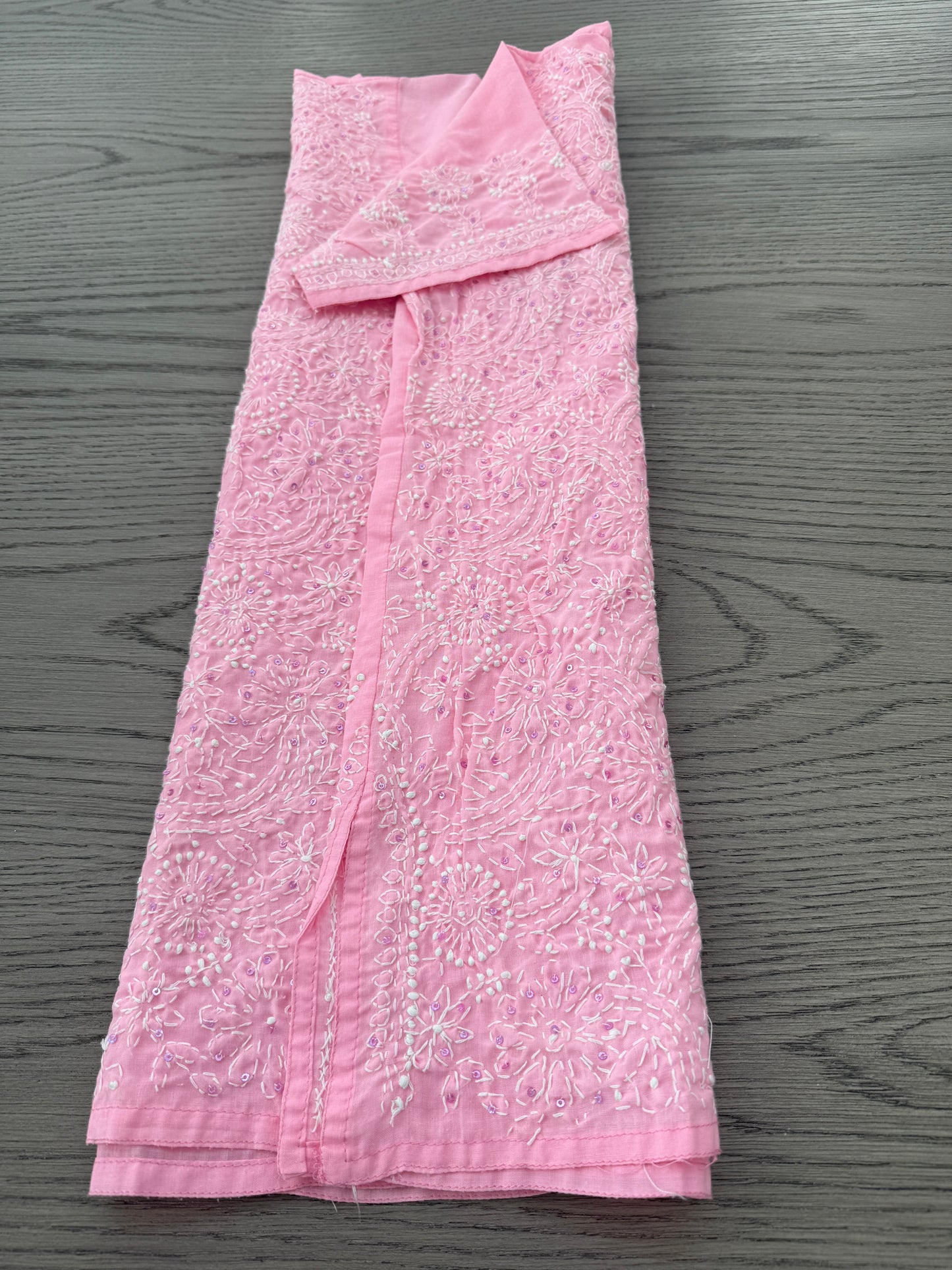 Megha Pink Chikankari kurta