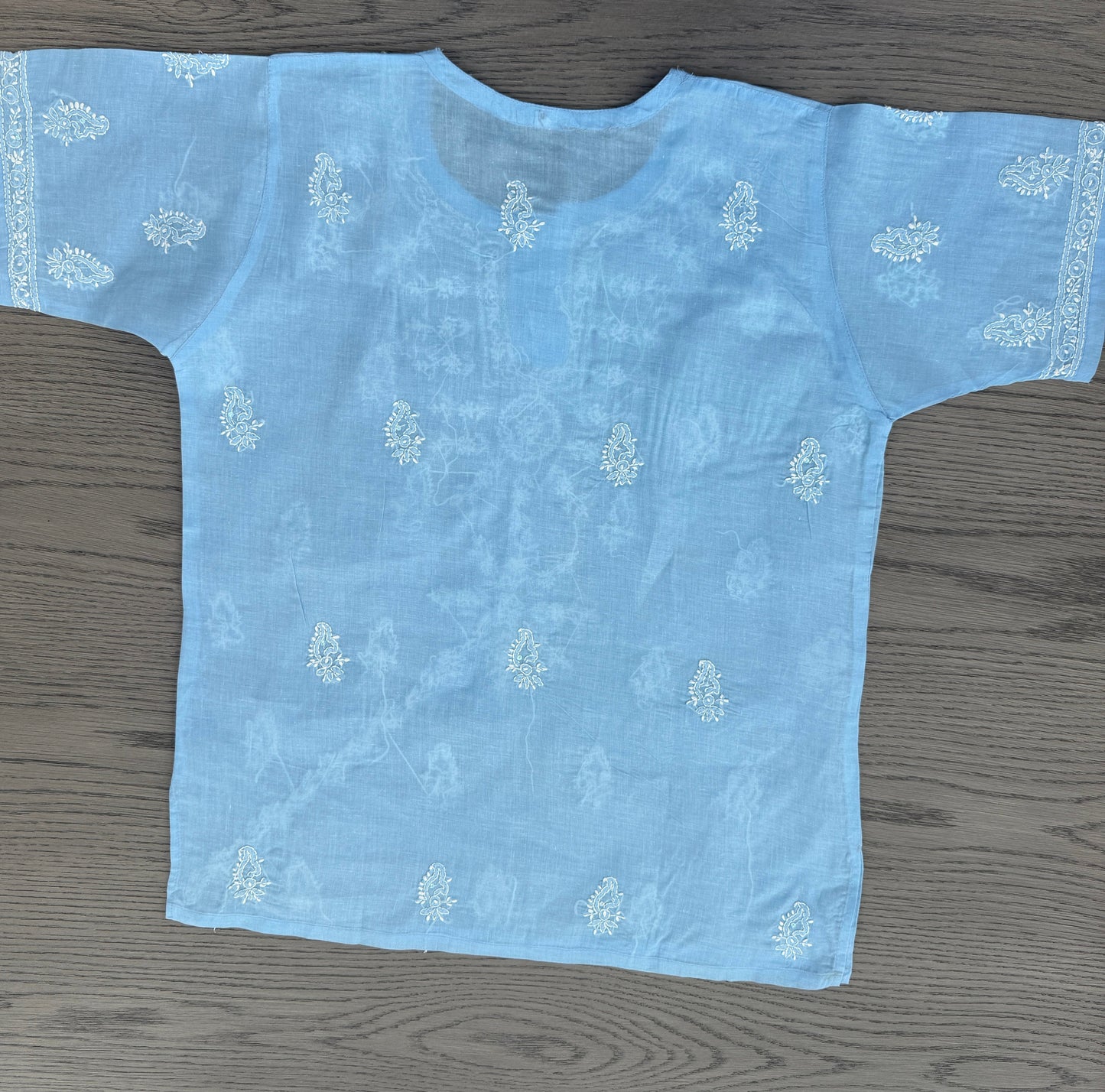 Nina Sky blue chikankari kurta