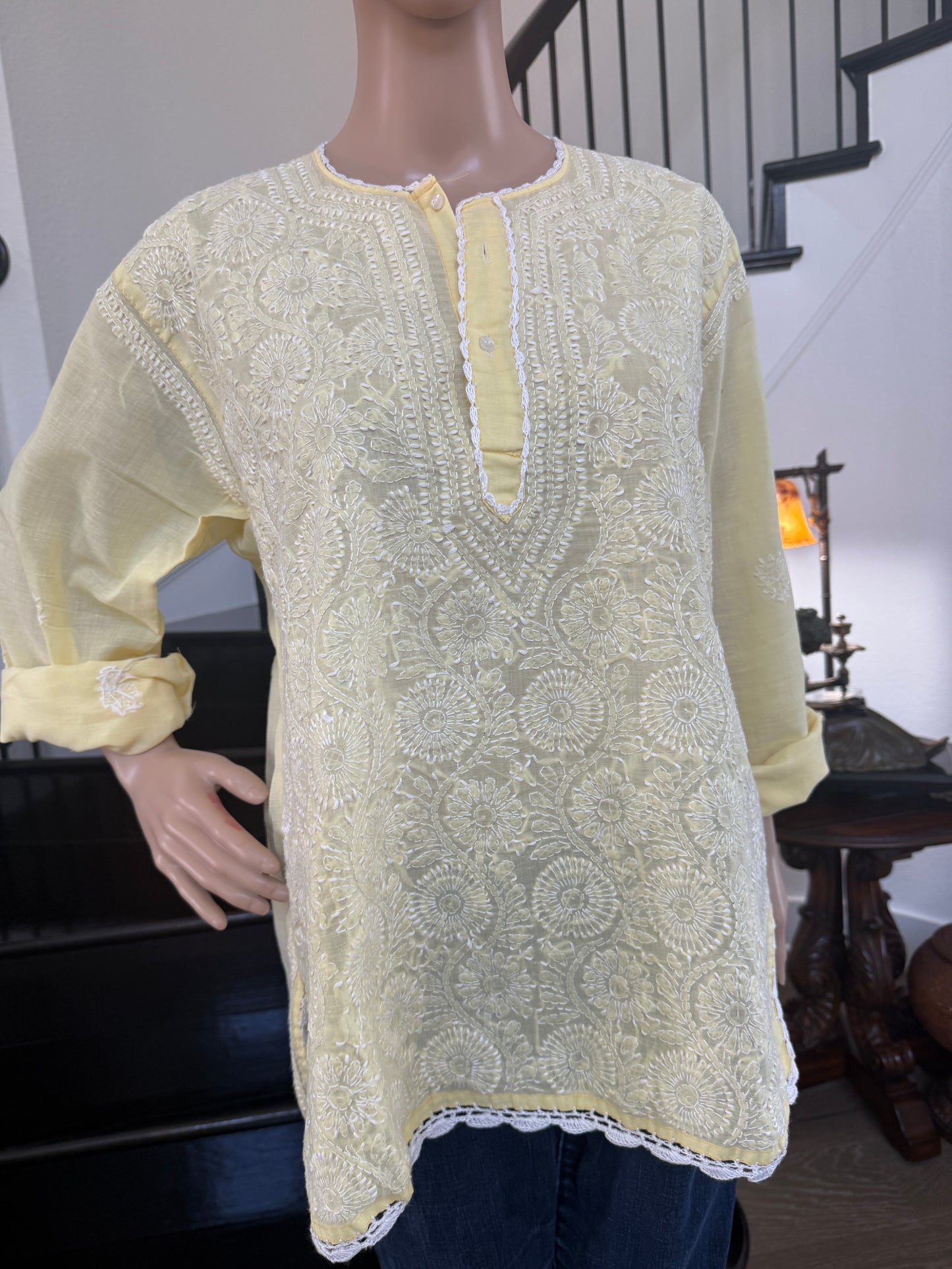 Diya β Yellow Chikankari Kurta | Radiate Elegance & Tradition βοΈ