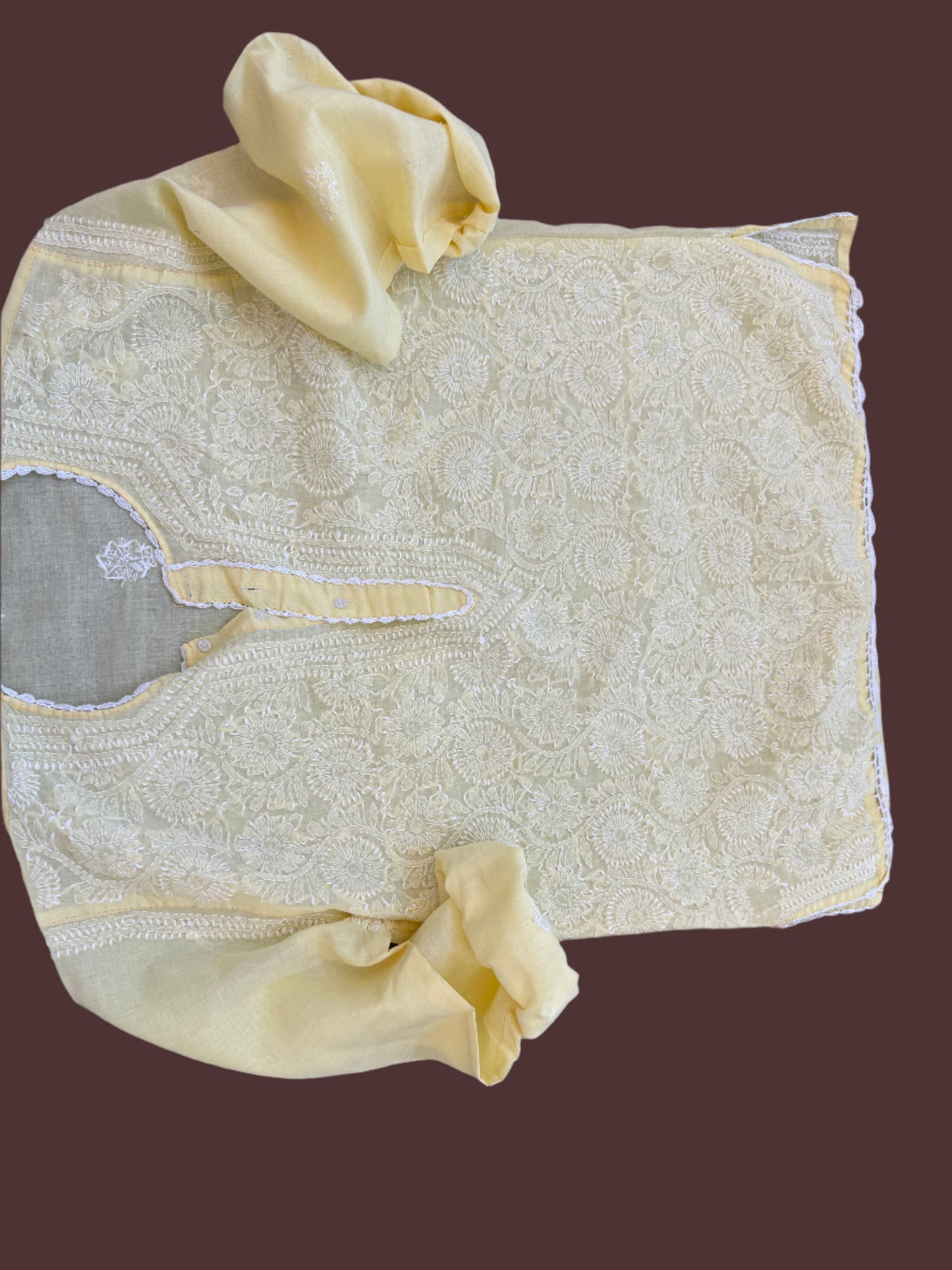 Diya β Yellow Chikankari Kurta | Radiate Elegance & Tradition βοΈ