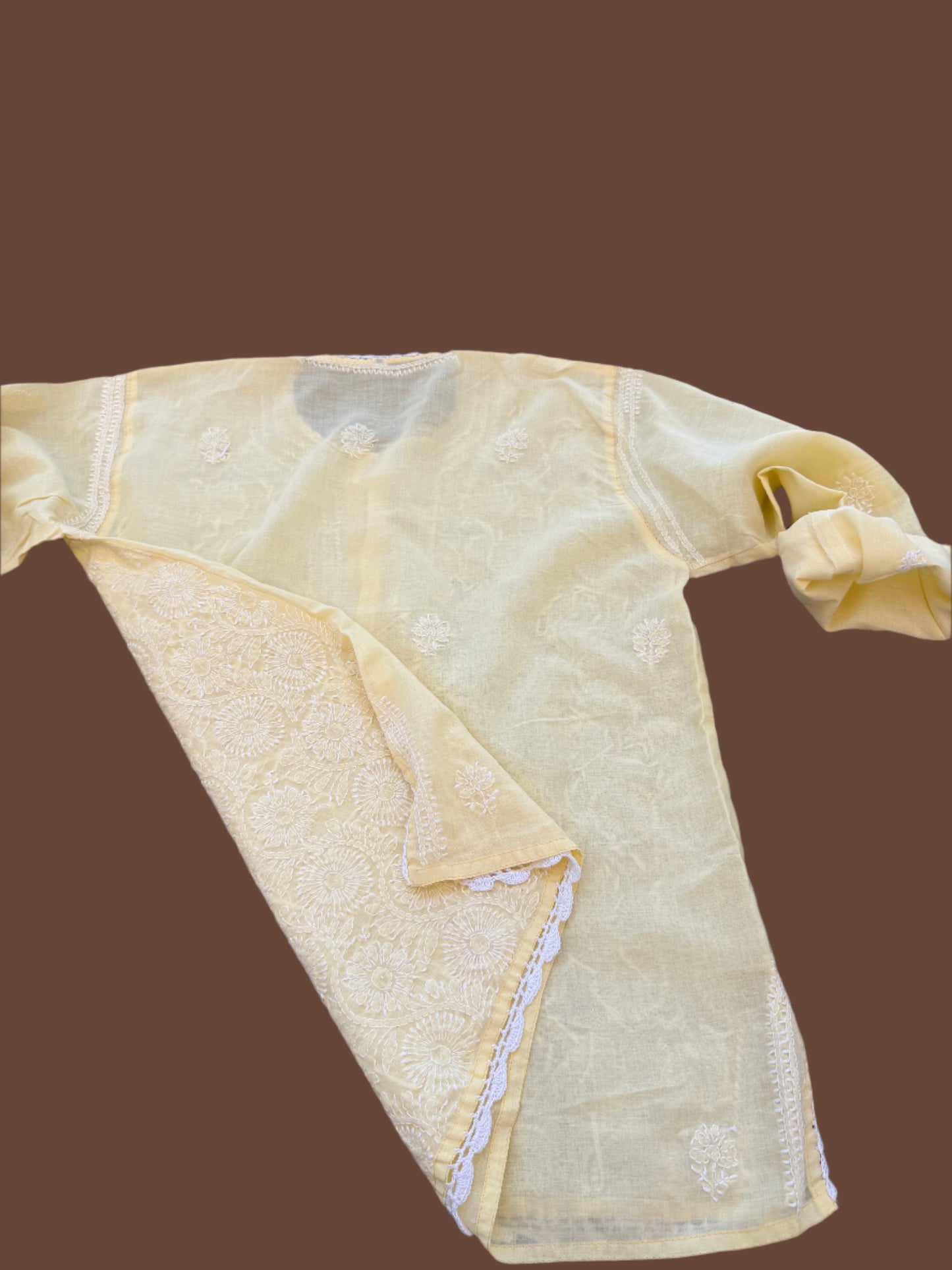 Diya β Yellow Chikankari Kurta | Radiate Elegance & Tradition βοΈ