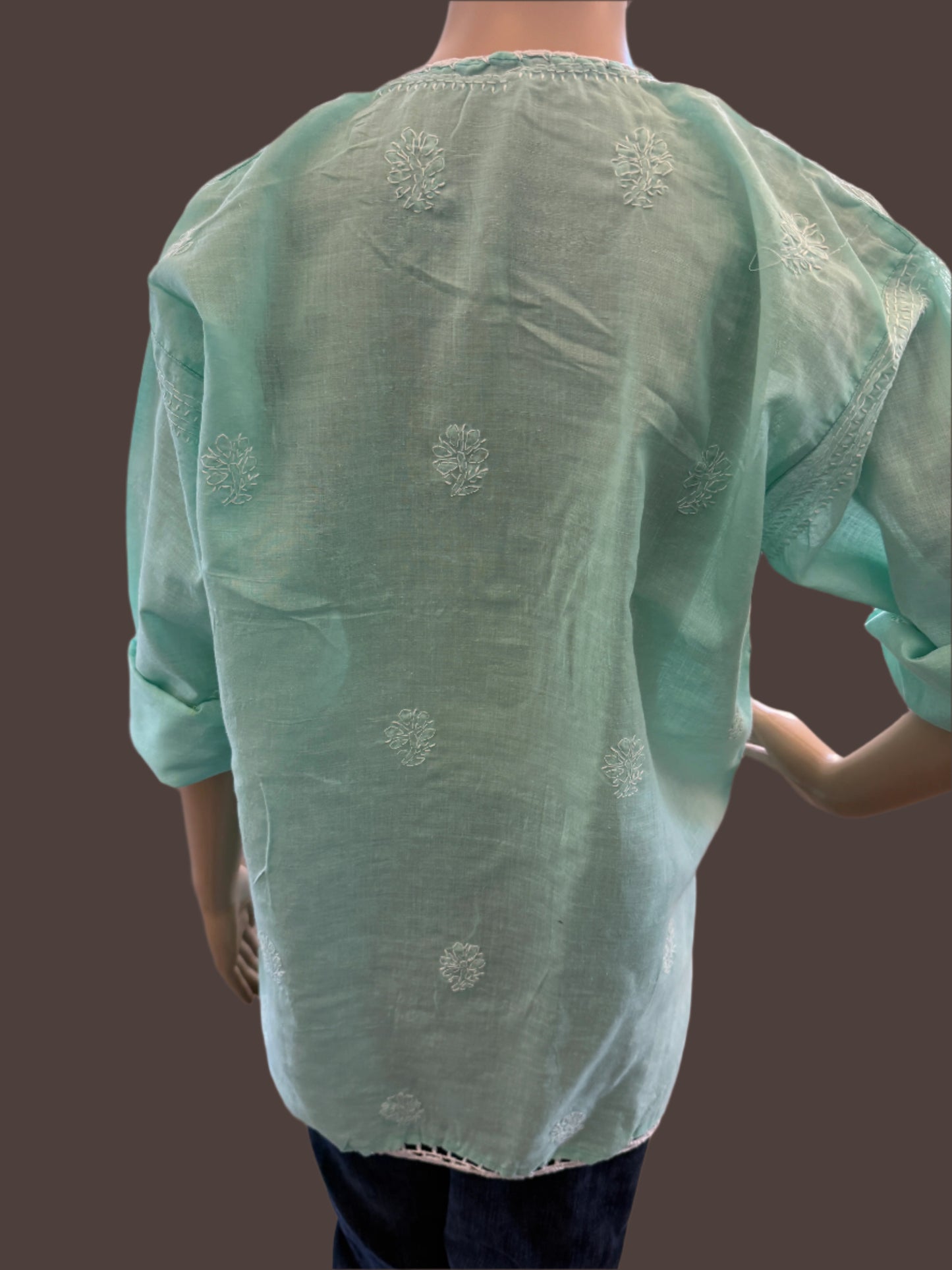 Abby Pastel Green chikankari