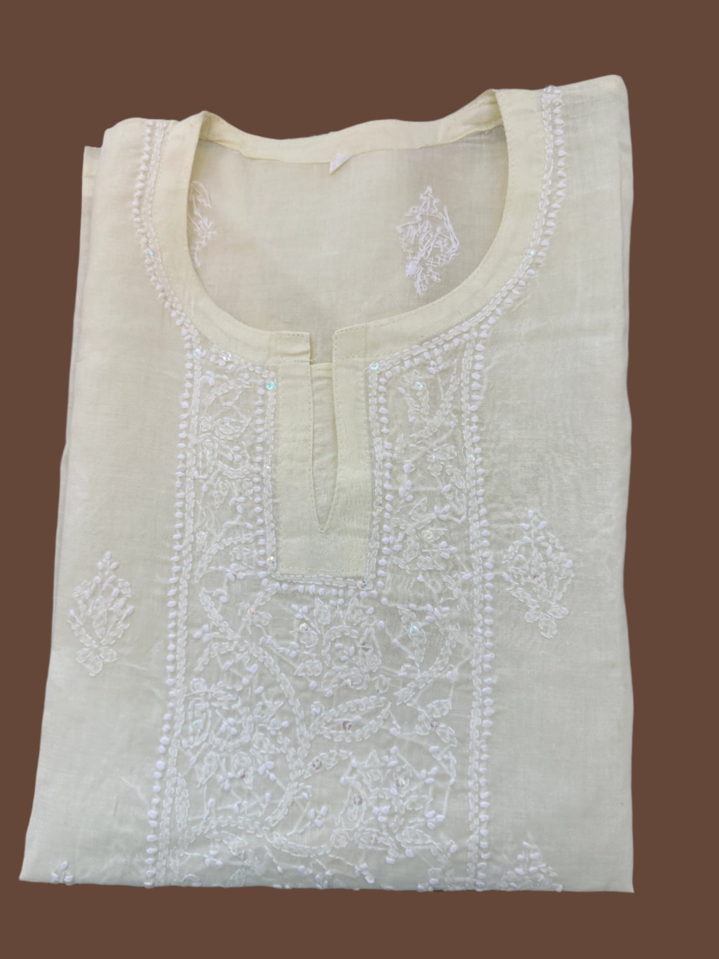 Noor-e-Chikan – Cream Chikankari Kurta | A Glow of Tradition