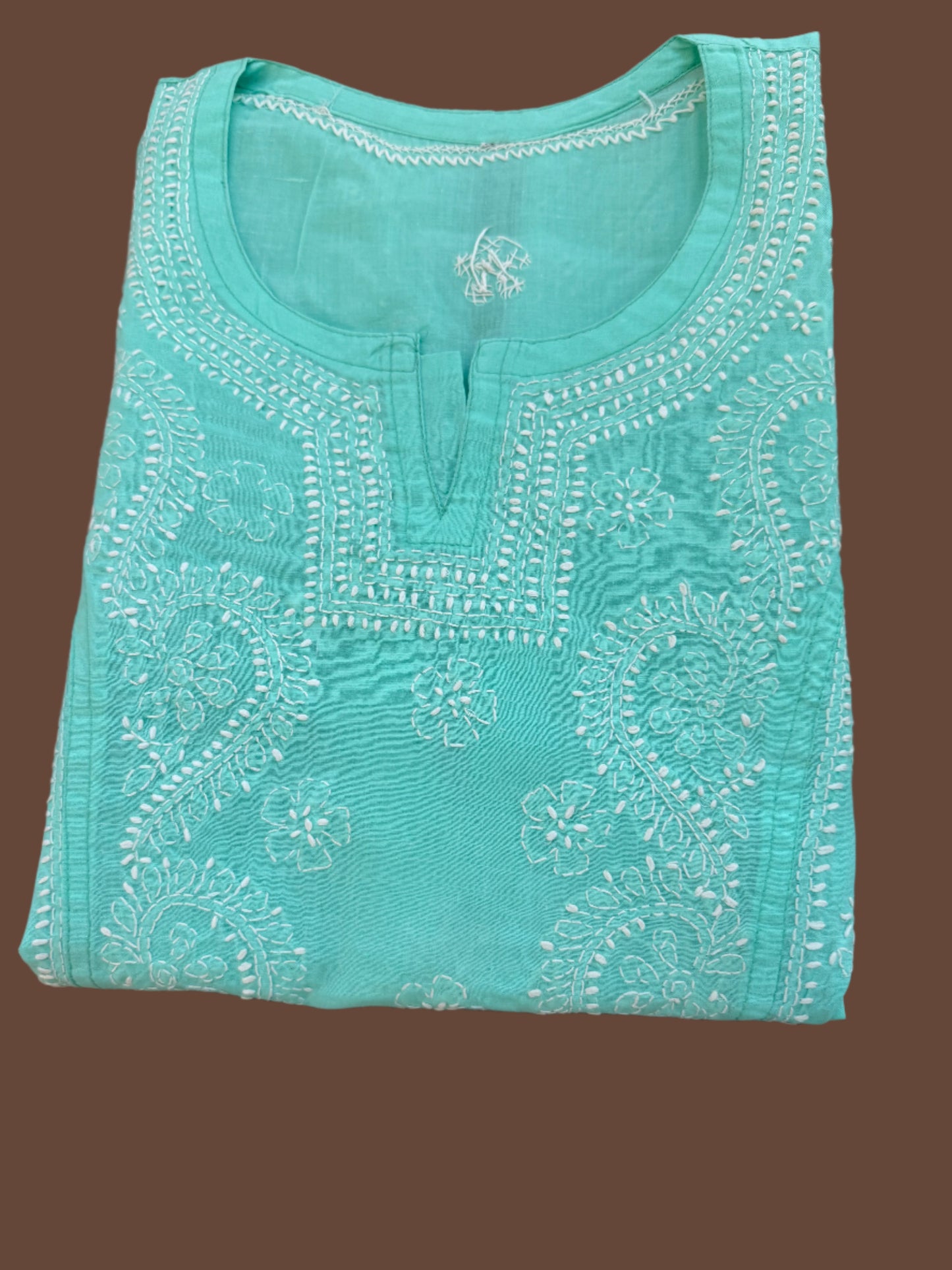 Neelima – Blue-Green Chikankari Kurta | A Symphony of Tranquil Elegance 🌊