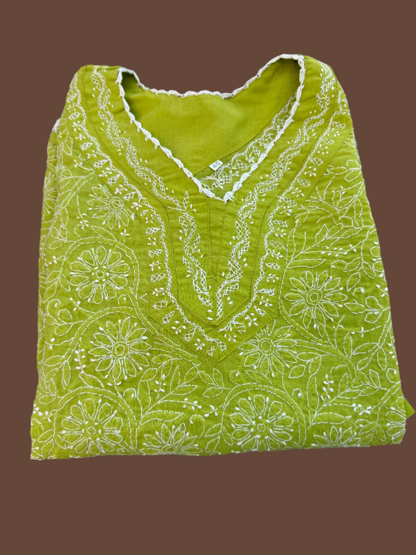 Zaitun β Olive Green Chikankari Kurta | A Touch of Nature πΏ