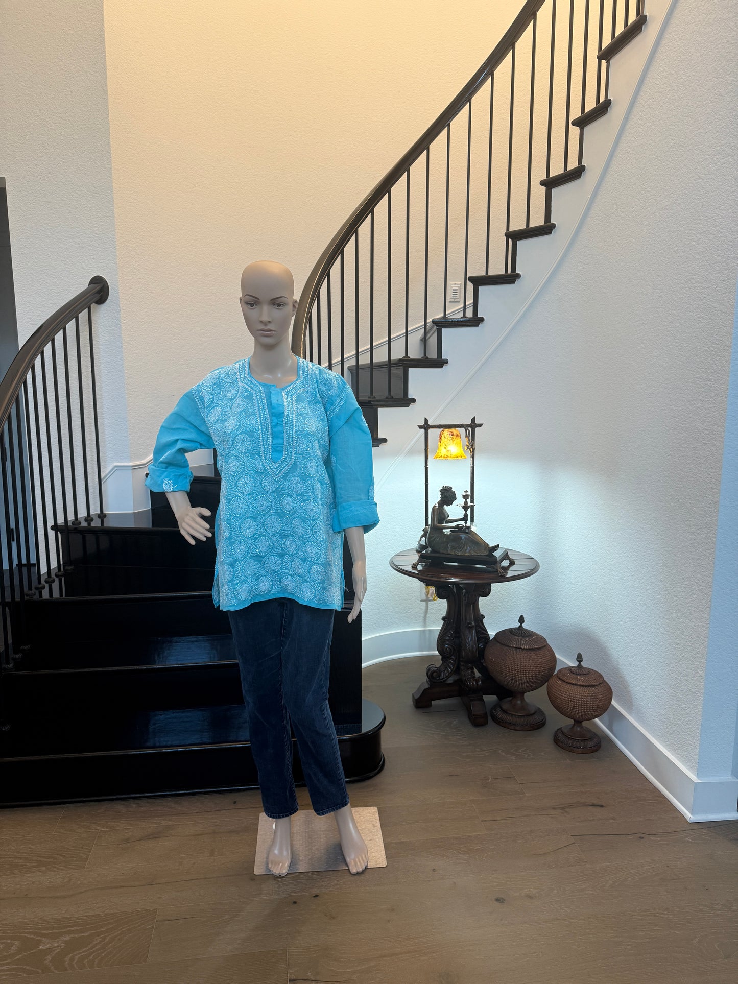 Neel – Sky Blue Chikankari Kurta | Effortless Elegance in Every Thread 🌊