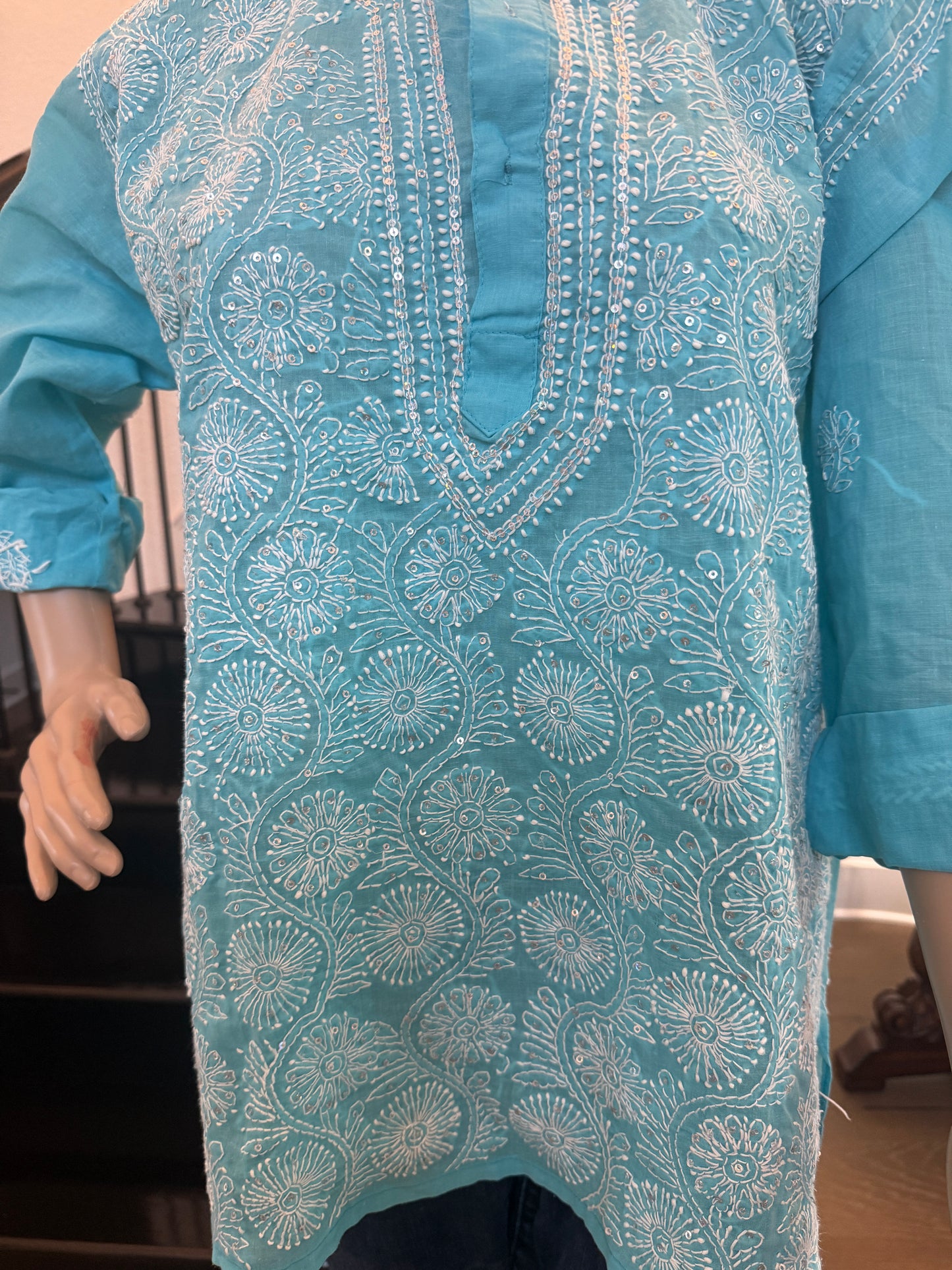 Neel – Sky Blue Chikankari Kurta | Effortless Elegance in Every Thread 🌊