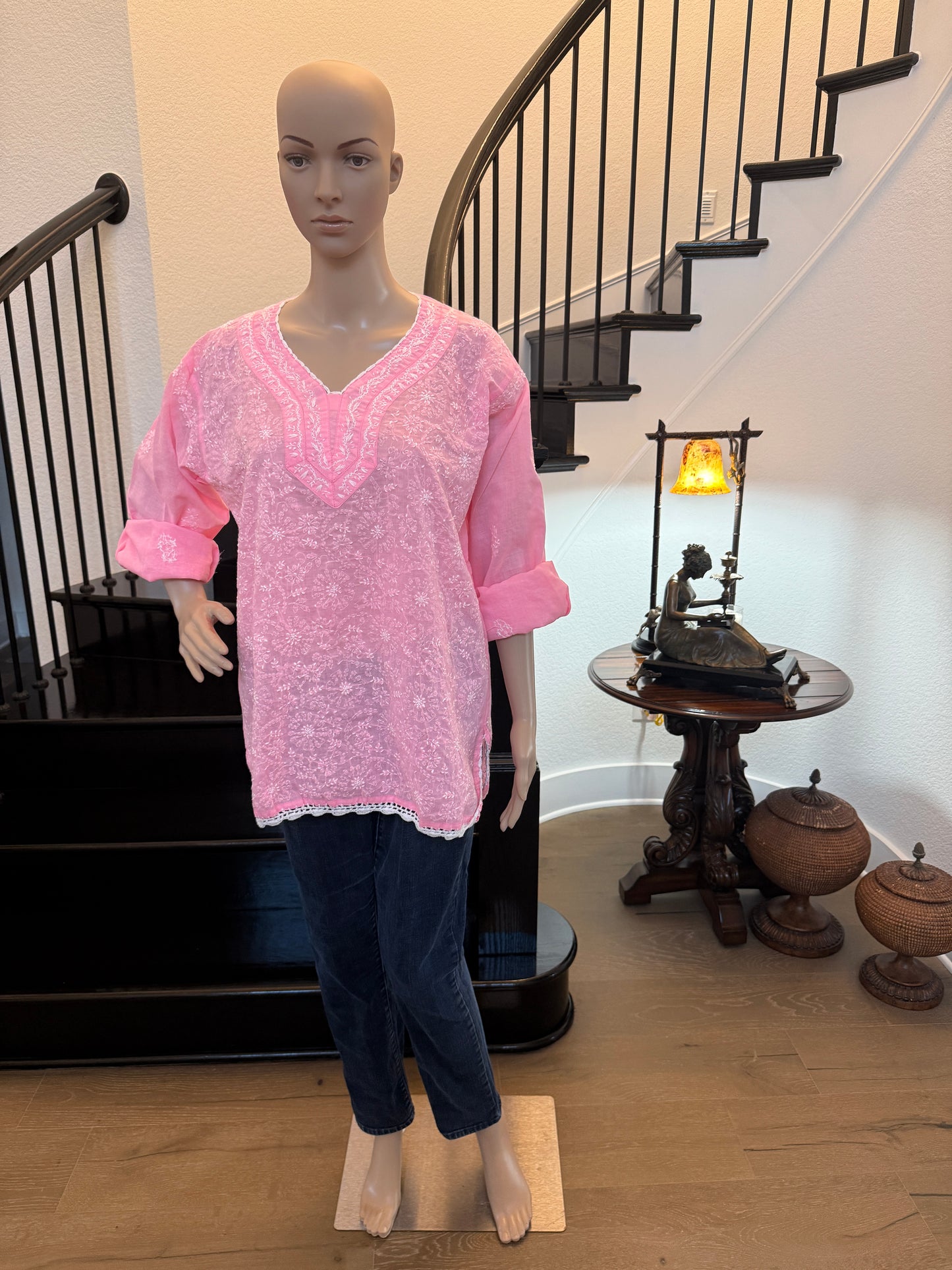 Rooh โ Blush Pink Chikankari Kurta | A Whisper of Elegance ๐ธ