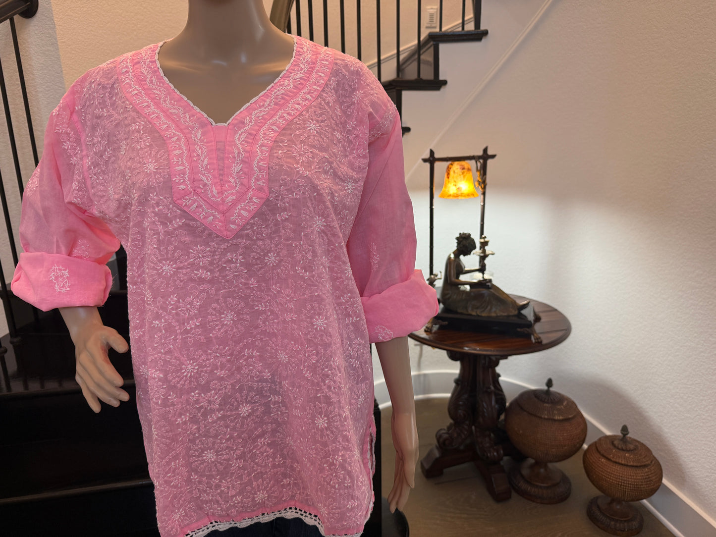 Rooh โ Blush Pink Chikankari Kurta | A Whisper of Elegance ๐ธ