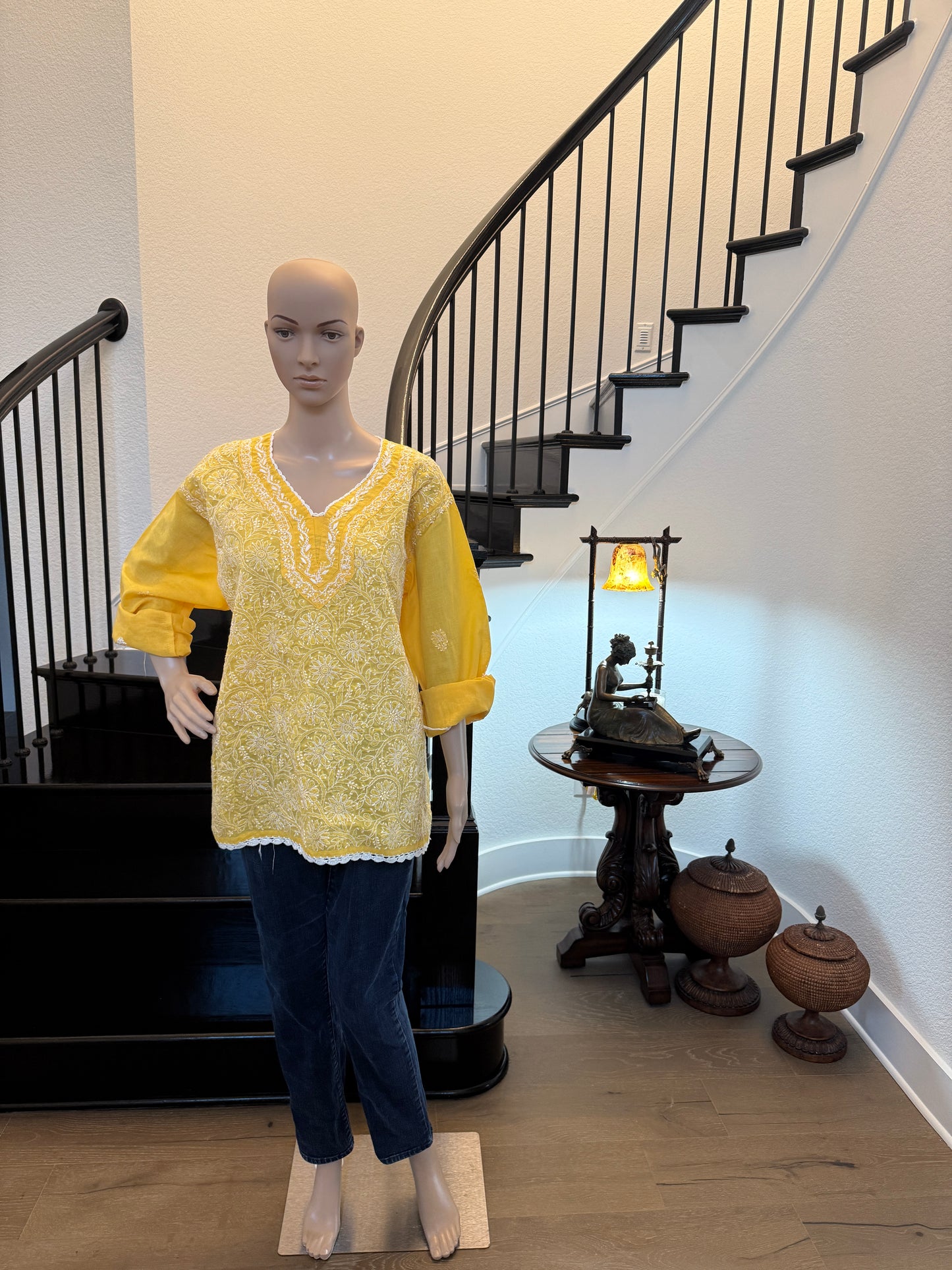 Sona β Mustard Yellow Chikankari Kurta | A Glow of Tradition πΏ