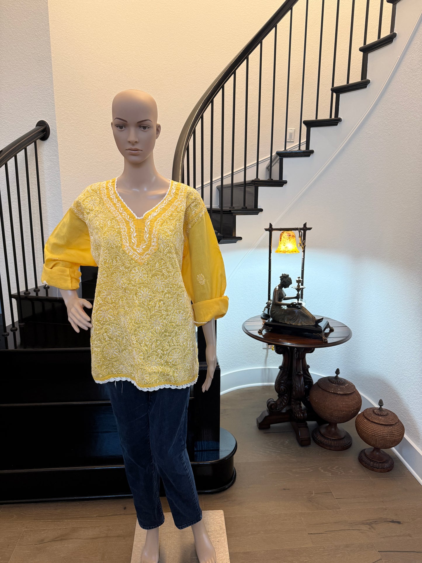 Sona β Mustard Yellow Chikankari Kurta | A Glow of Tradition πΏ