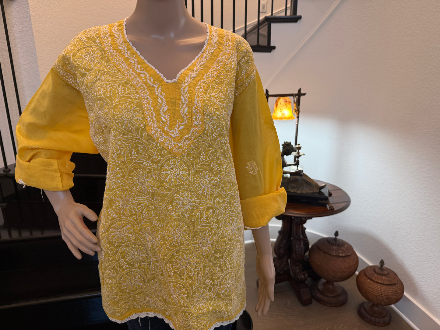 Sona β Mustard Yellow Chikankari Kurta | A Glow of Tradition πΏ