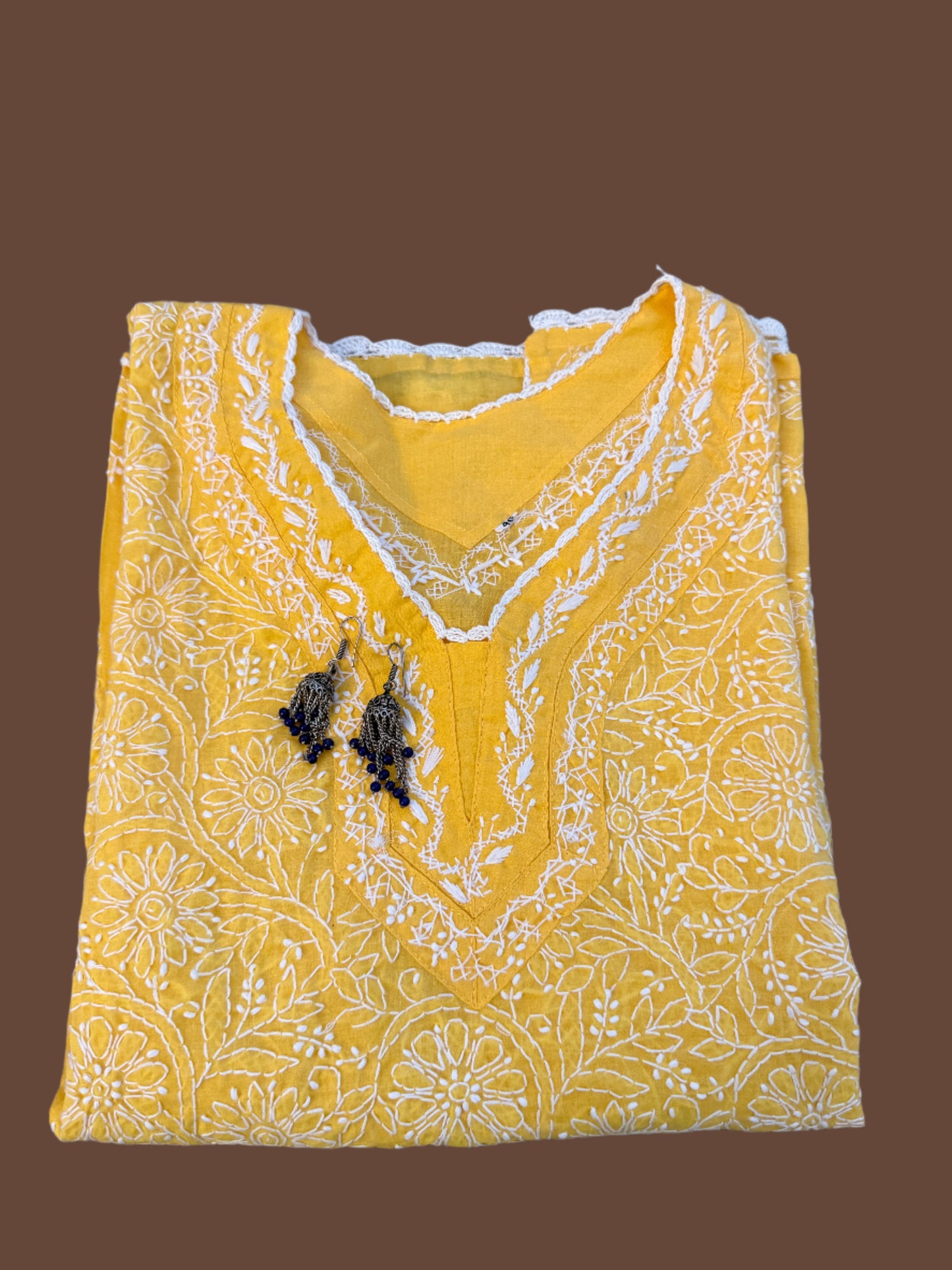 Sona β Mustard Yellow Chikankari Kurta | A Glow of Tradition πΏ