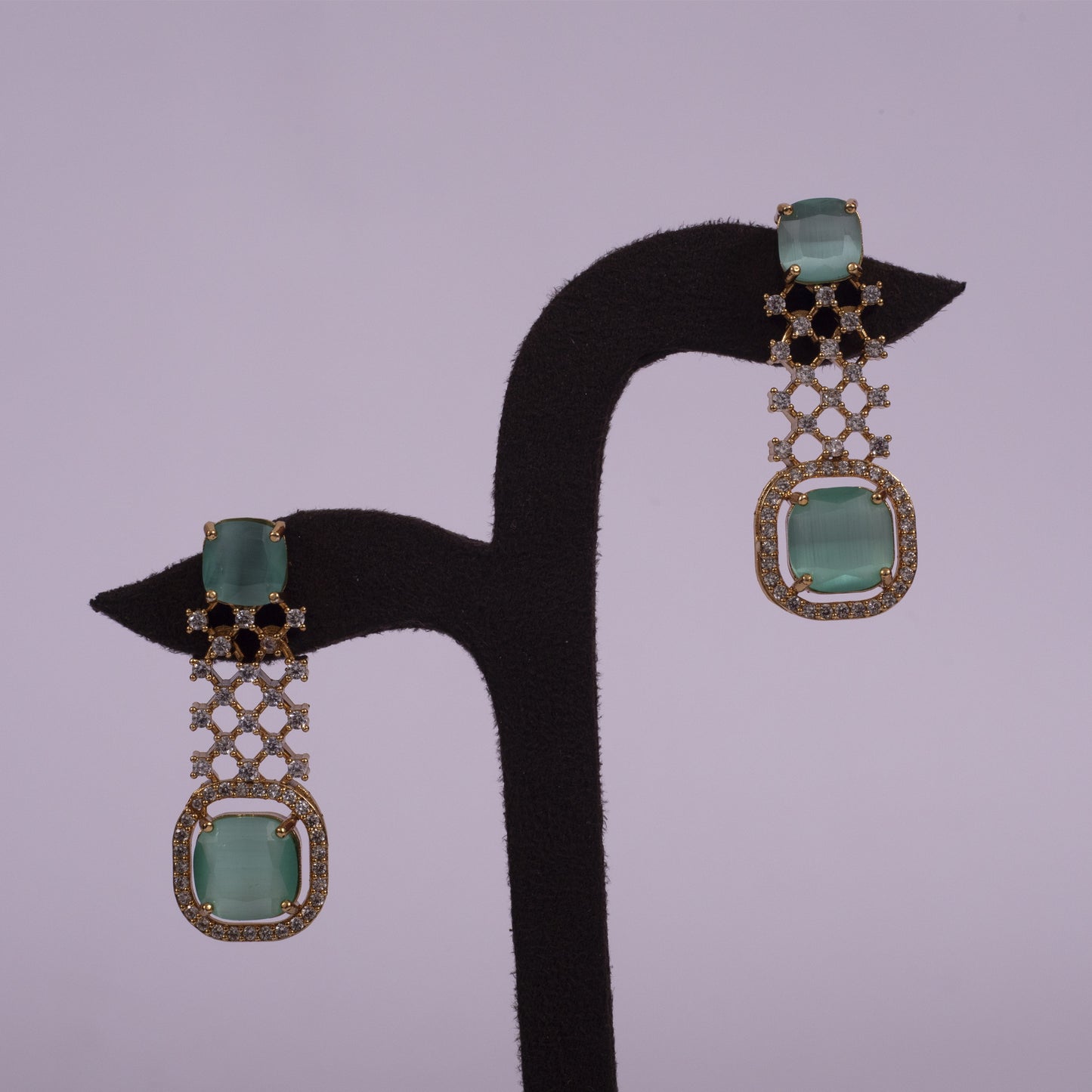 Emerald-Mist Mint Handcrafted Necklace Set