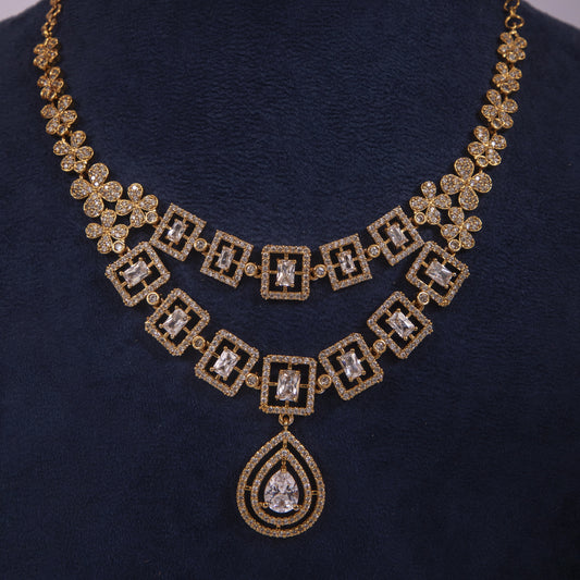 Royal Elegance American Diamond Choker Set