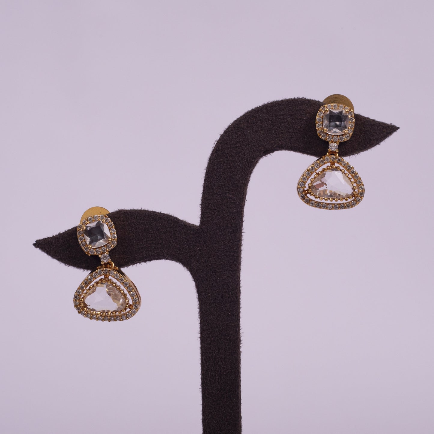 The Aura Suite – Handcrafted American Diamond Necklace & Earring Set