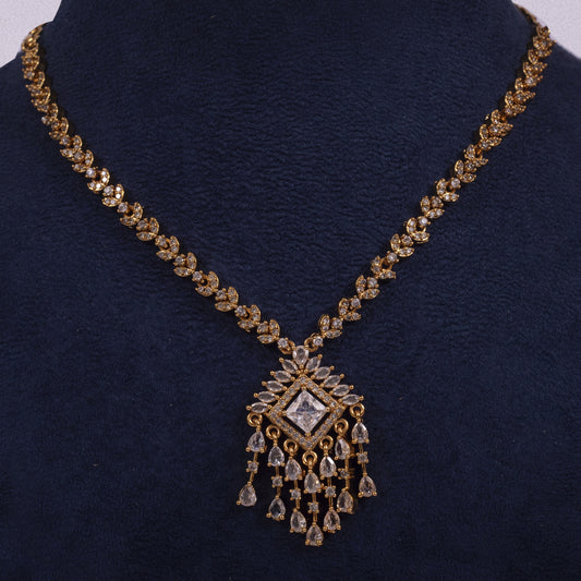 Royal Radiance American Diamond Pendant Set