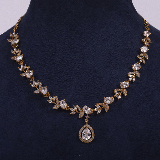Chandrika Royal Bloom American Diamond Necklace Set