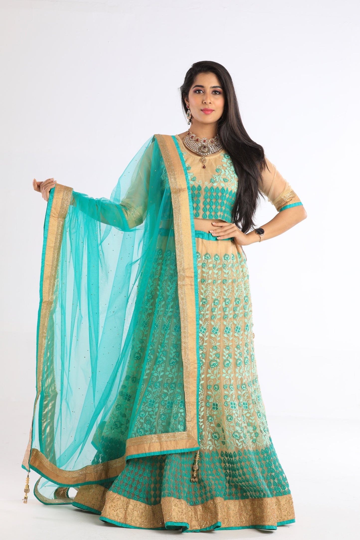 Mira Green Lehenga