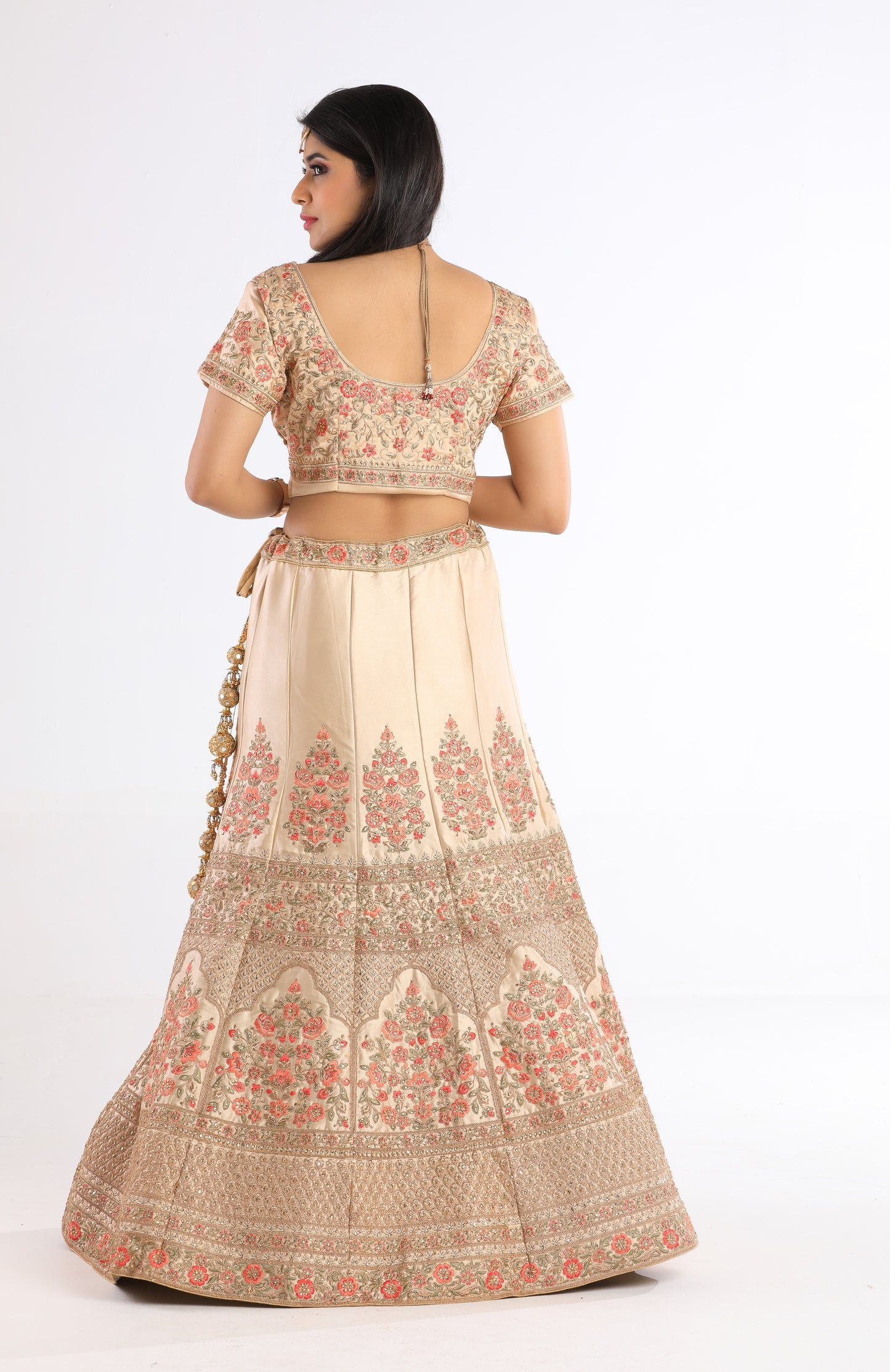 Samantha Beige and Pink Lehenga