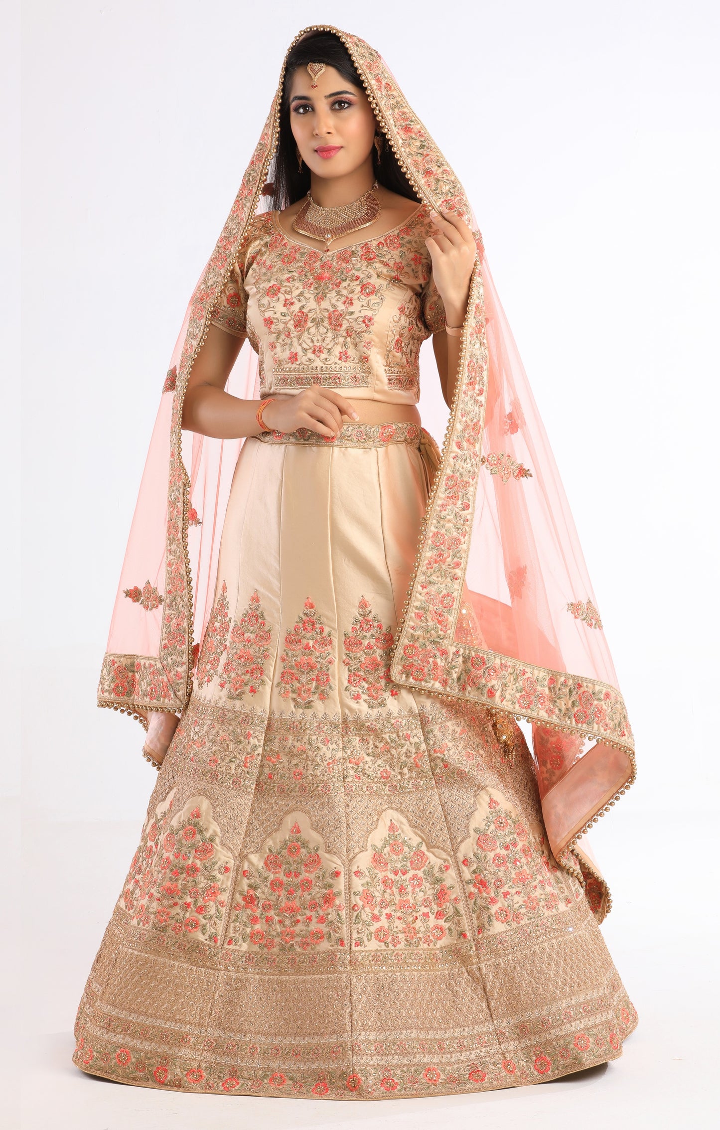 Samantha Beige and Pink Lehenga
