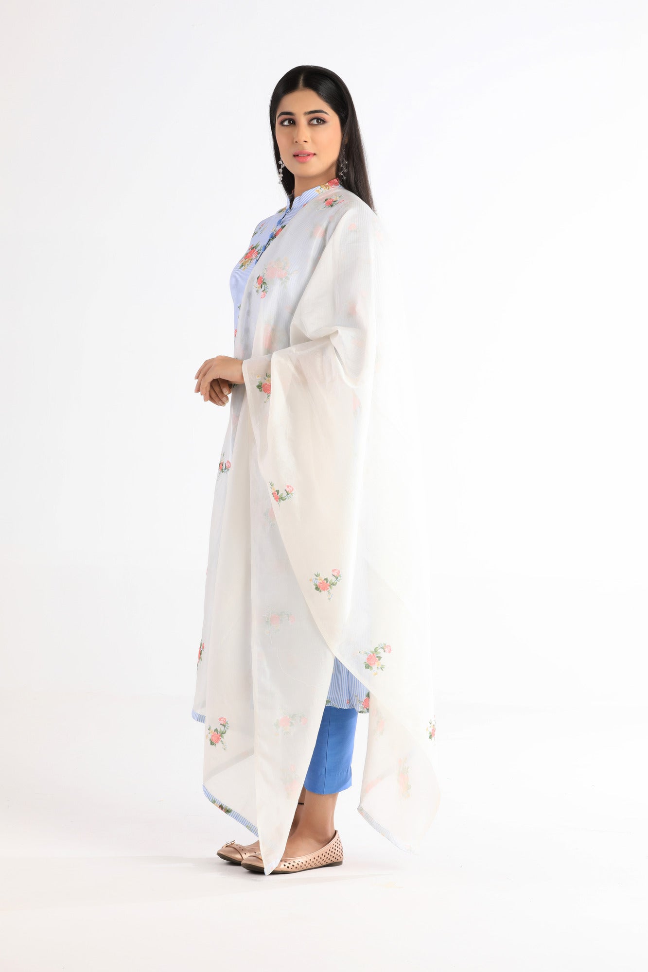 Amaira Blue Floral Kurta Set