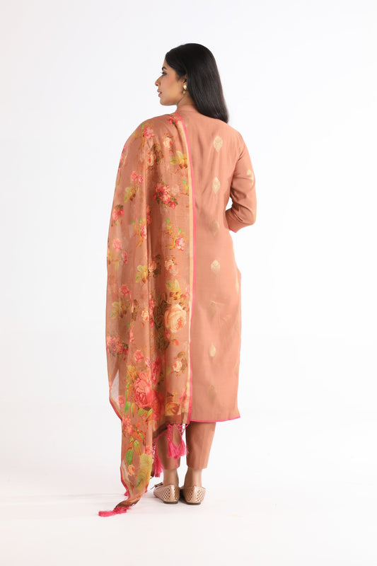 Trisha pastel brown kurta set