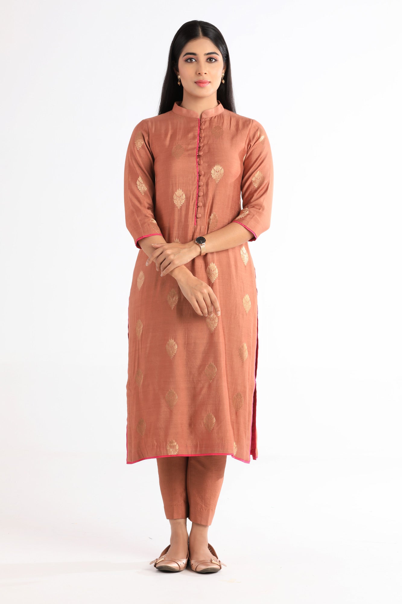 Trisha pastel brown kurta set