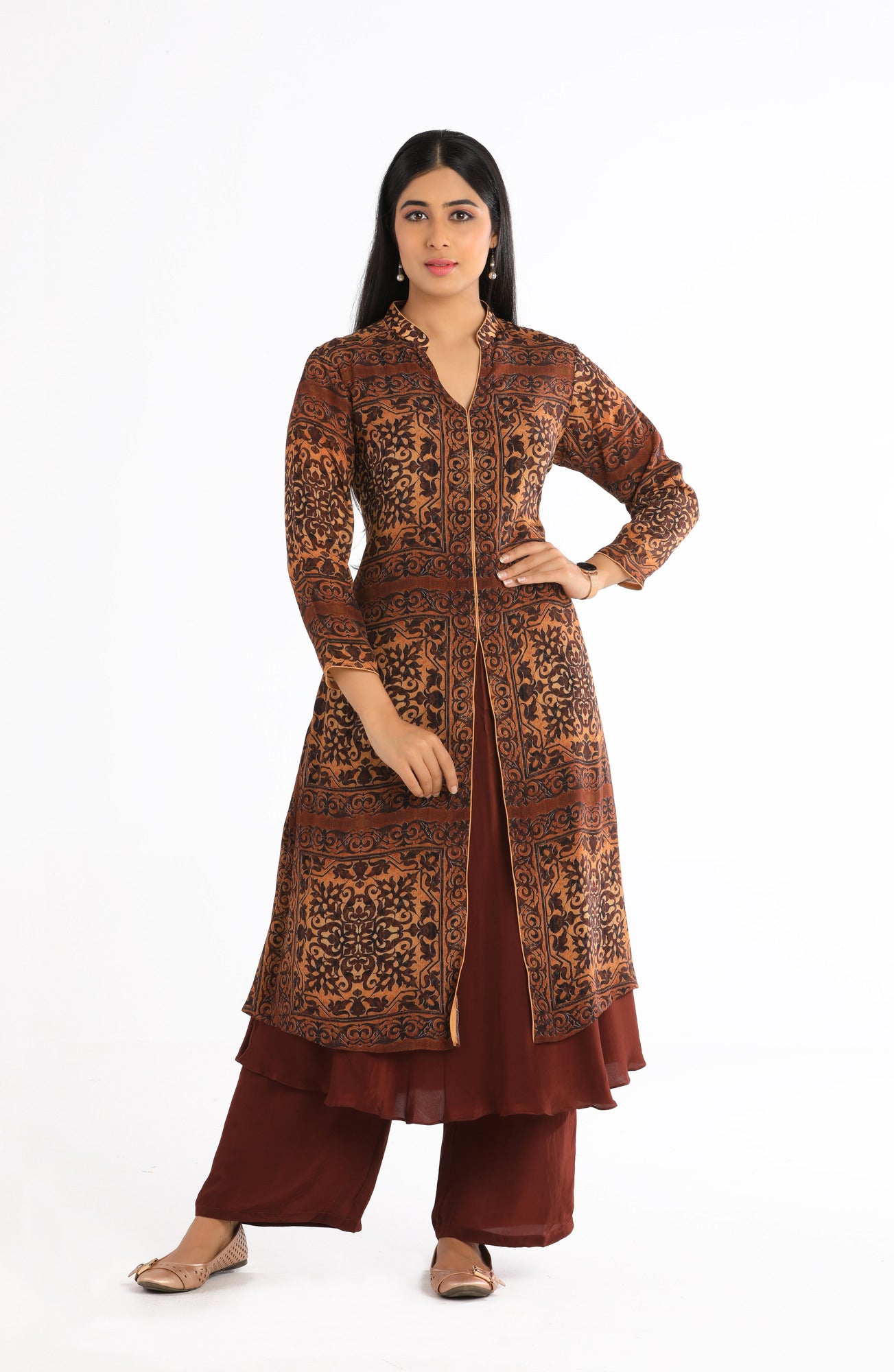 Brown Palazzo Salwar