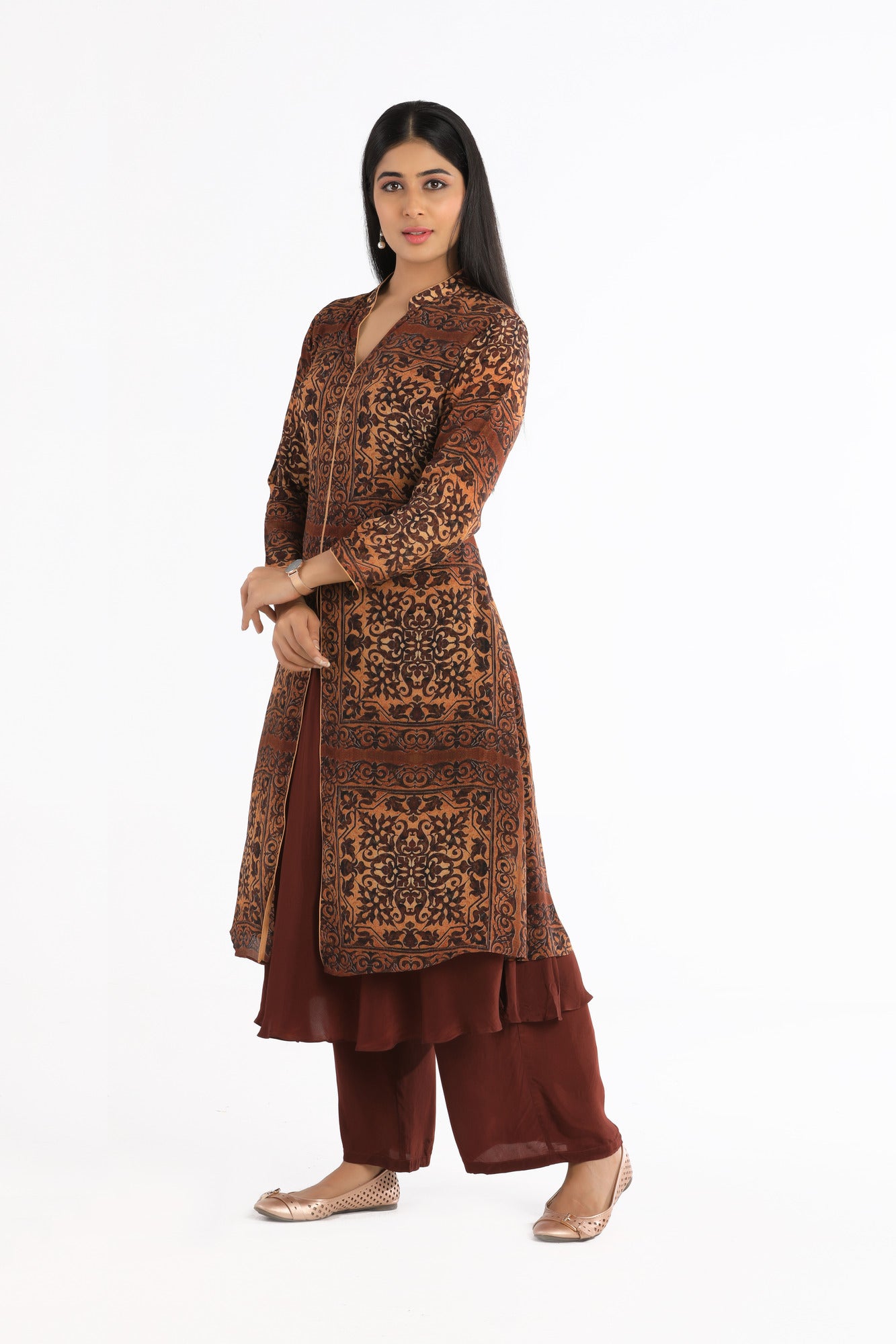 Brown Palazzo Salwar