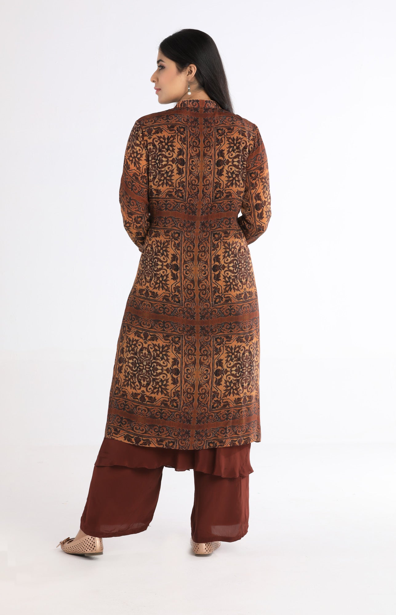 Brown Palazzo Salwar