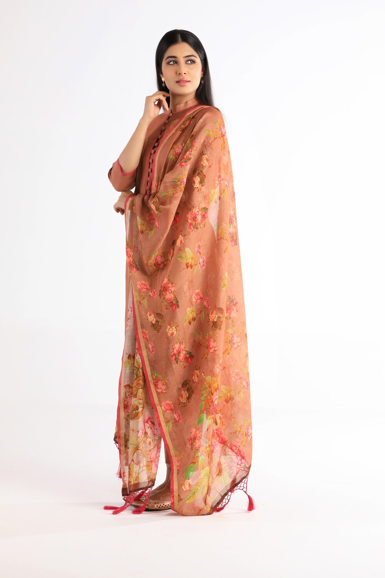 Trisha pastel brown kurta set