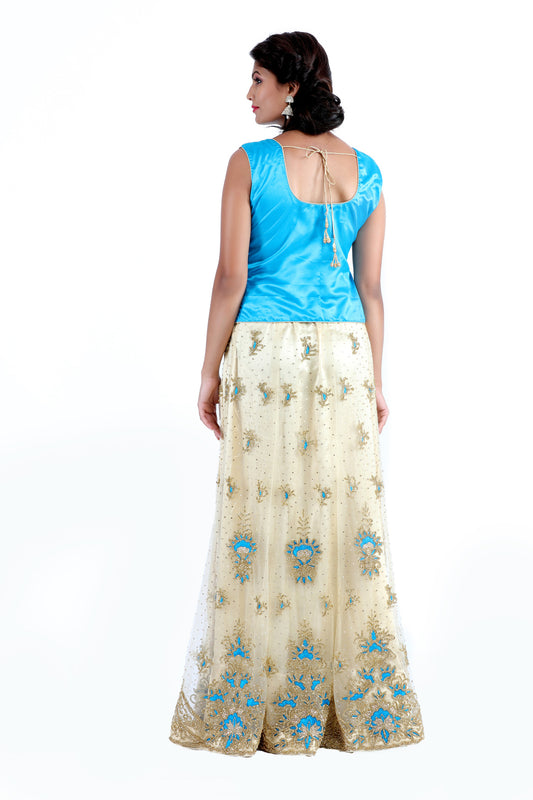 Anamika Turquoise Blue Lehenga