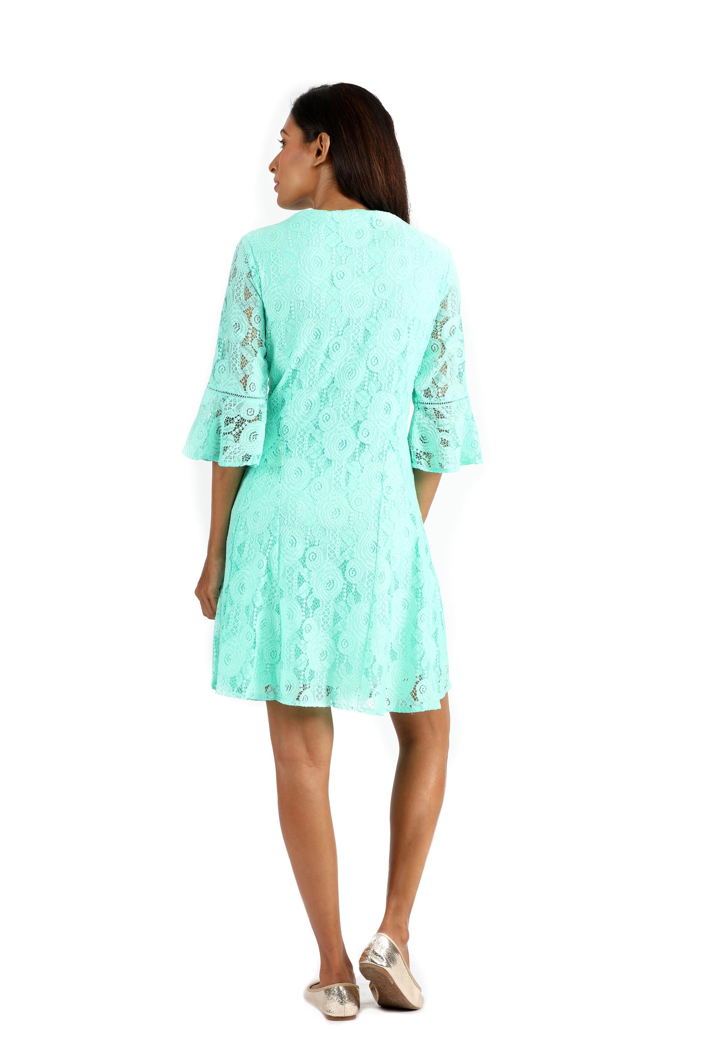 Aaliya Mint Lace Dress