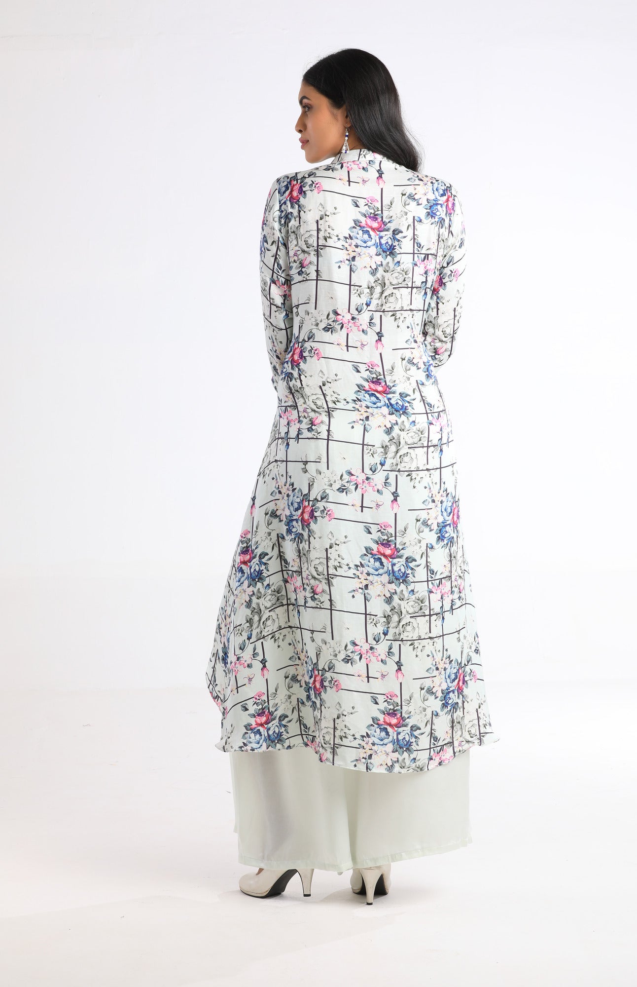 Sneha Pastel Blue Shirtdress suit